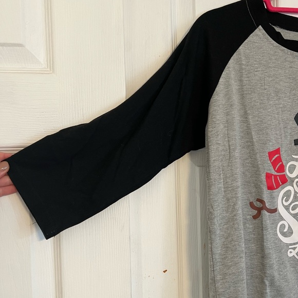 LET IT SNOW! Christmas Snowman Baseball Tee - Picture 3 of 5